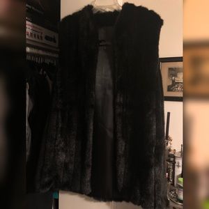 Black Faux fur vest